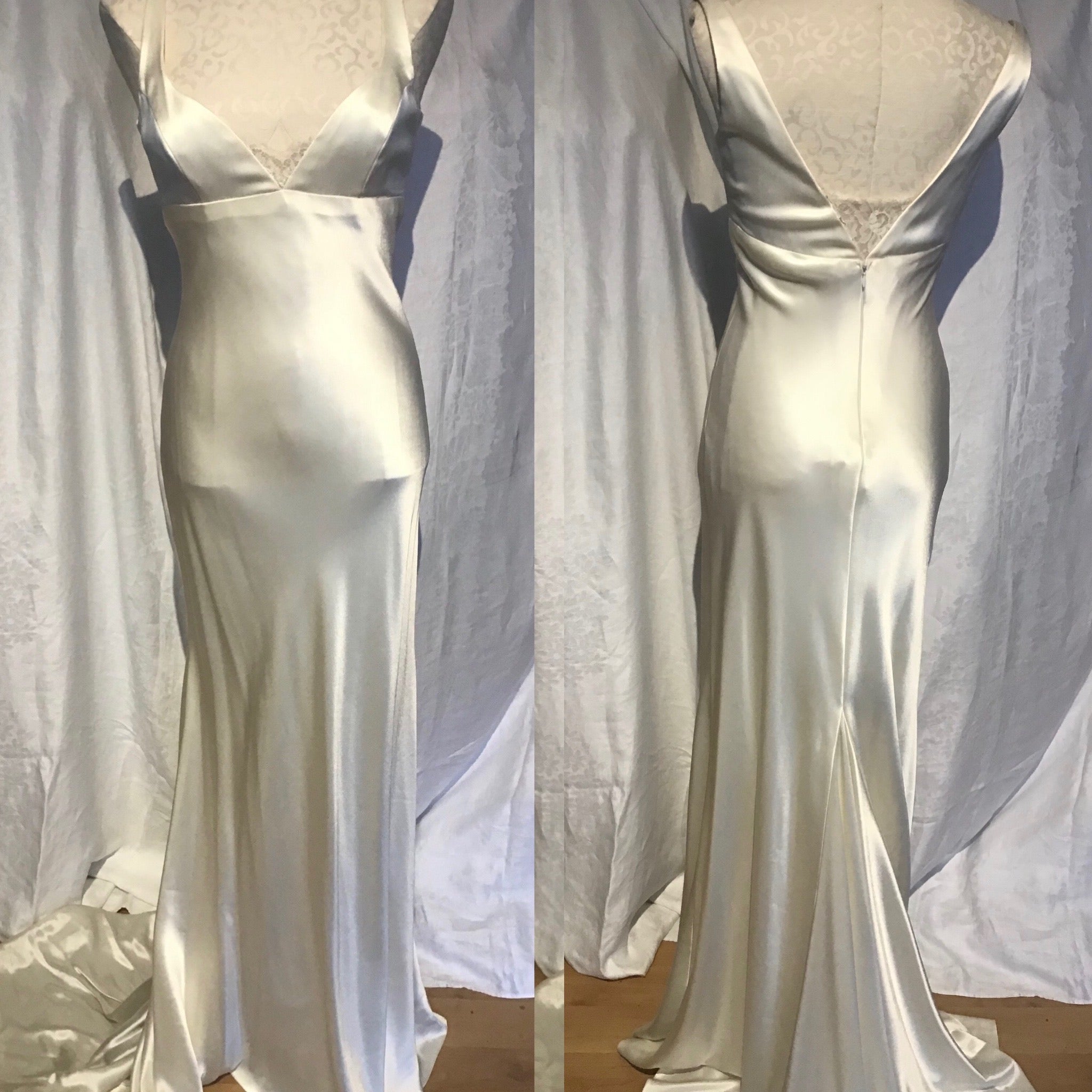 Bias Cut Bridal Gown