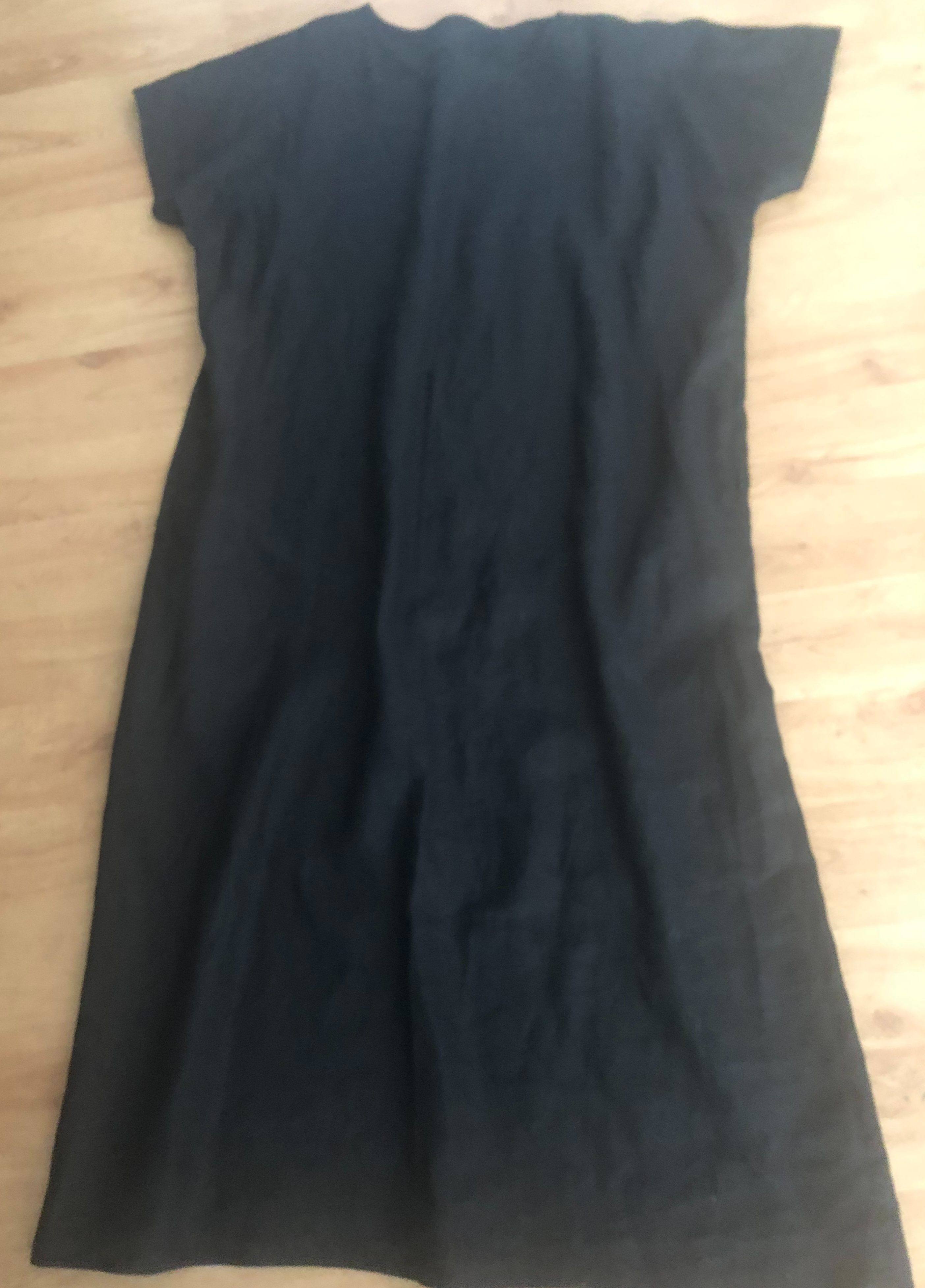 BLACK LINEN LOOSE FITTING DRESS