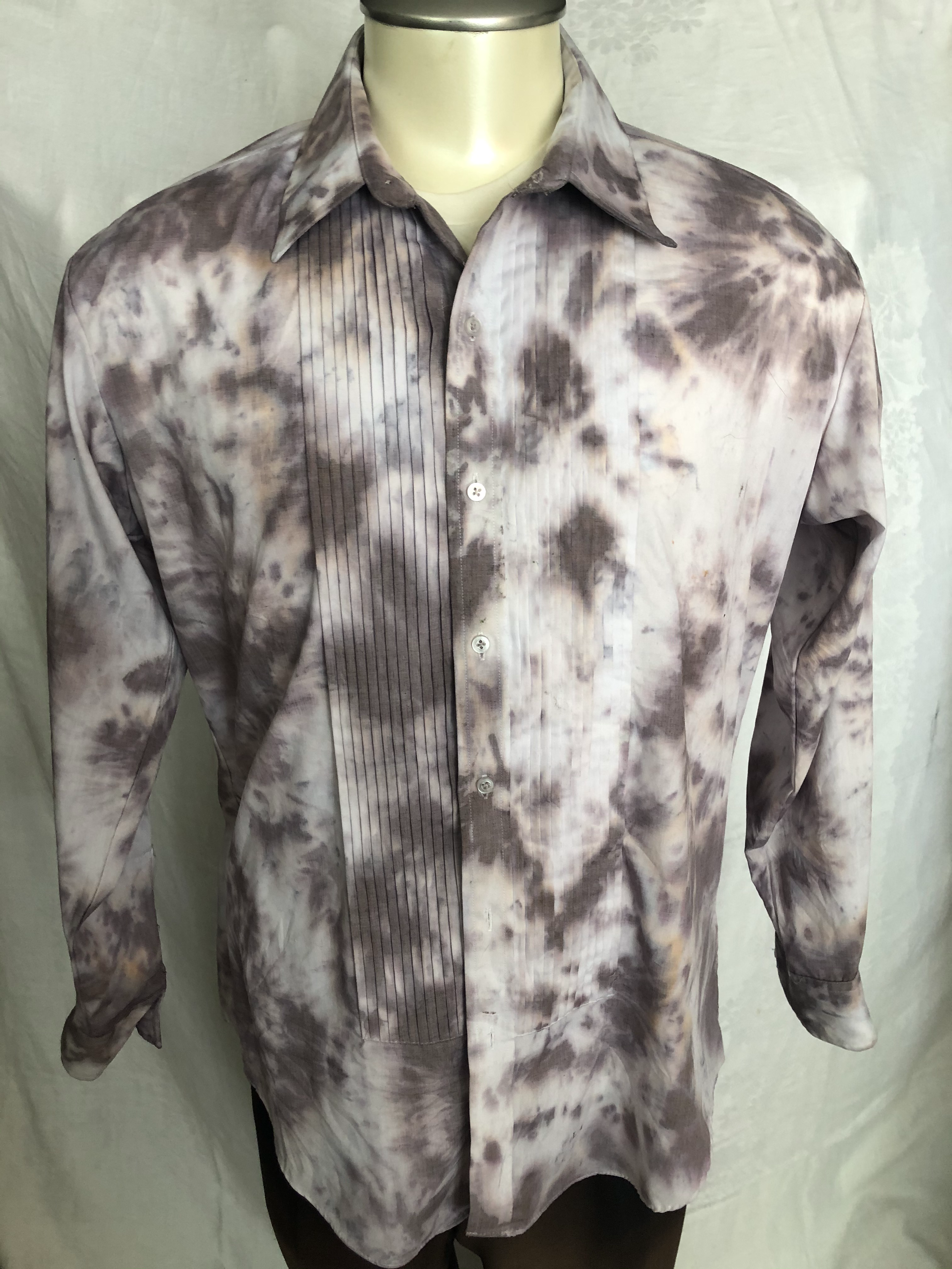 Unisex Tie Dyed Tuxedo Shirt