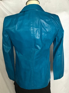 Blue Leather Jacket