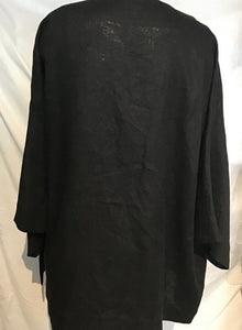 Black Linen Kimono Jacket