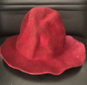 Sculptured Burgundy Wool Hat