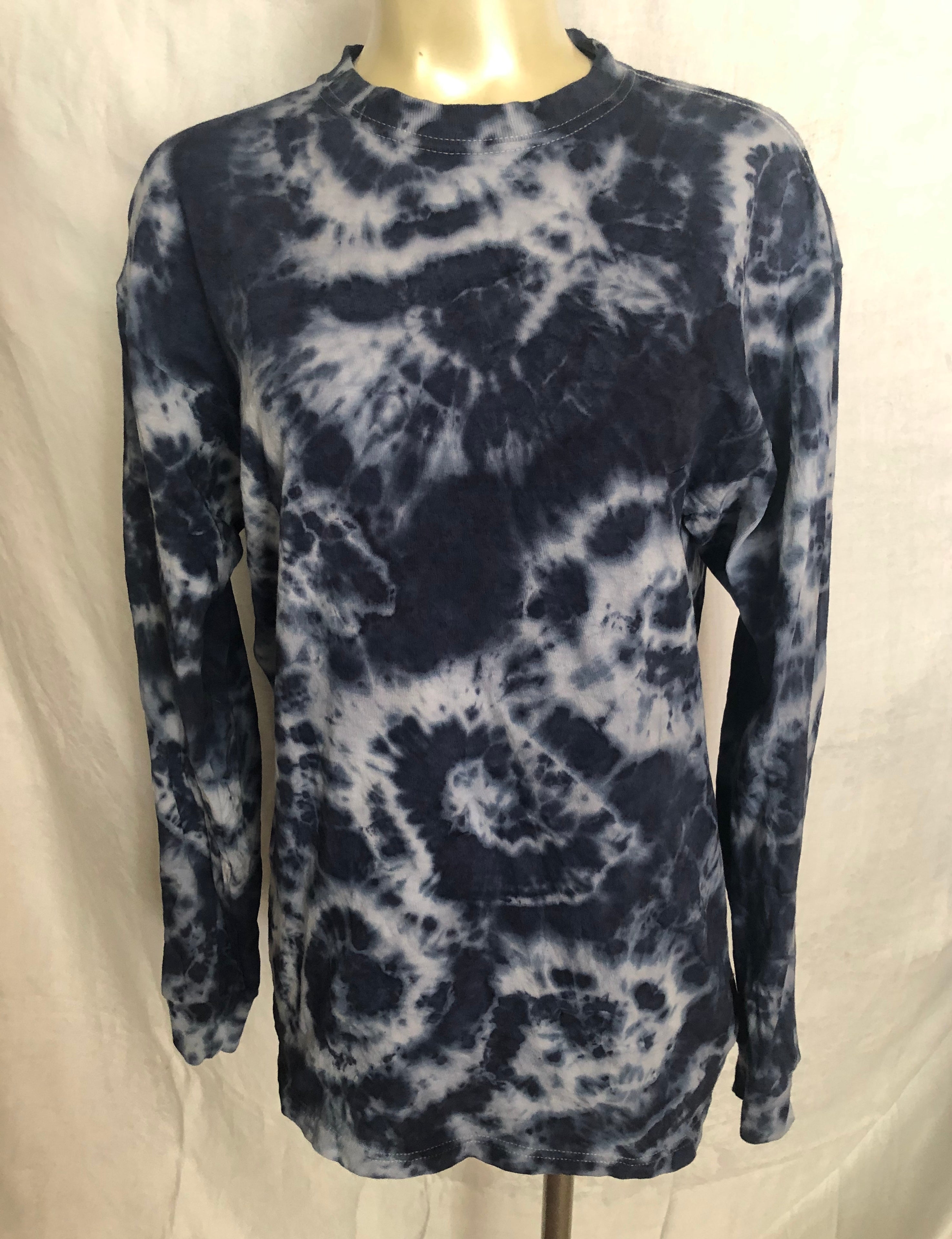 Unisex Hand Painted Tie Dyed Long Sleeve T Shirt