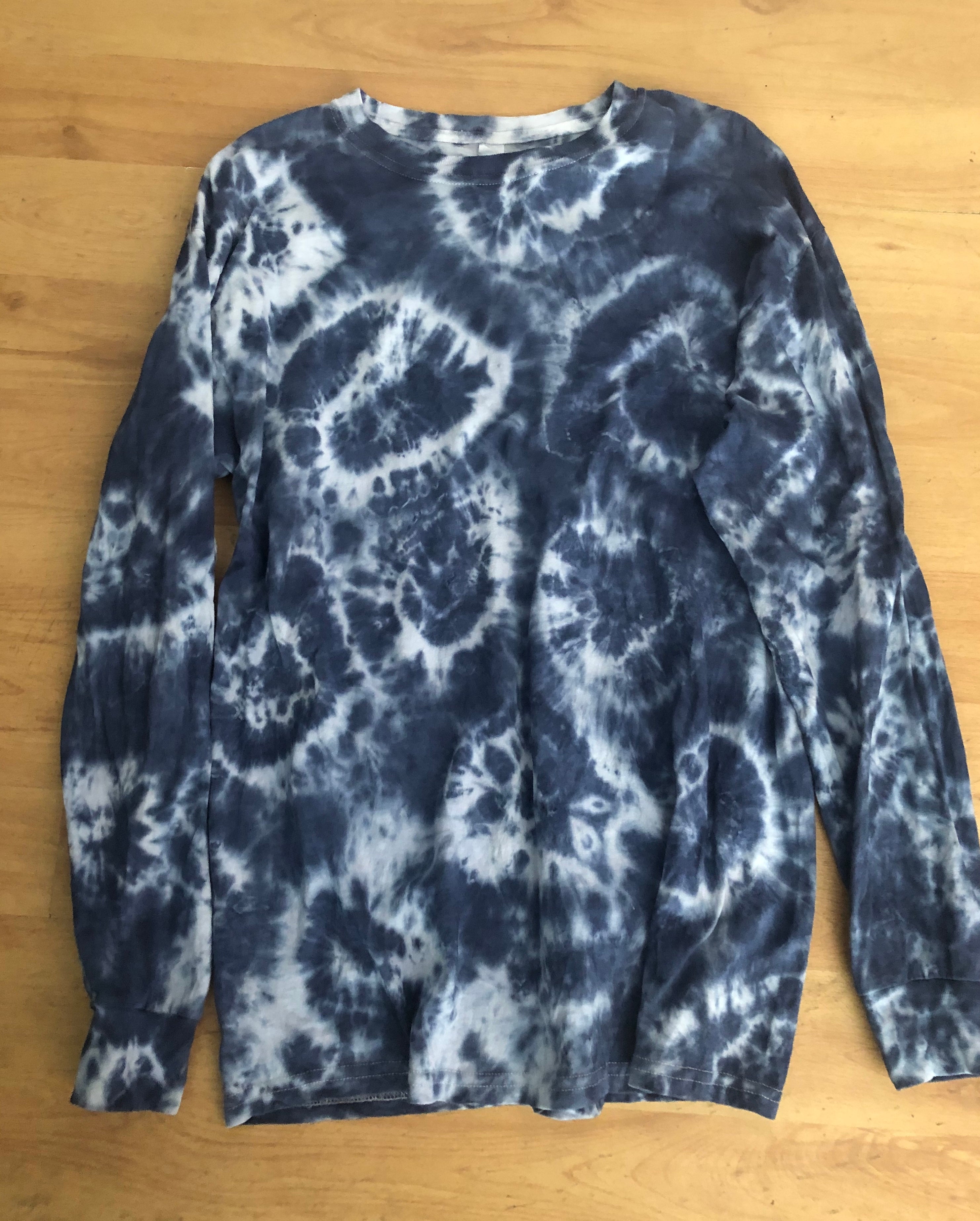 Unisex Hand Painted Tie Dyed Long Sleeve T Shirt