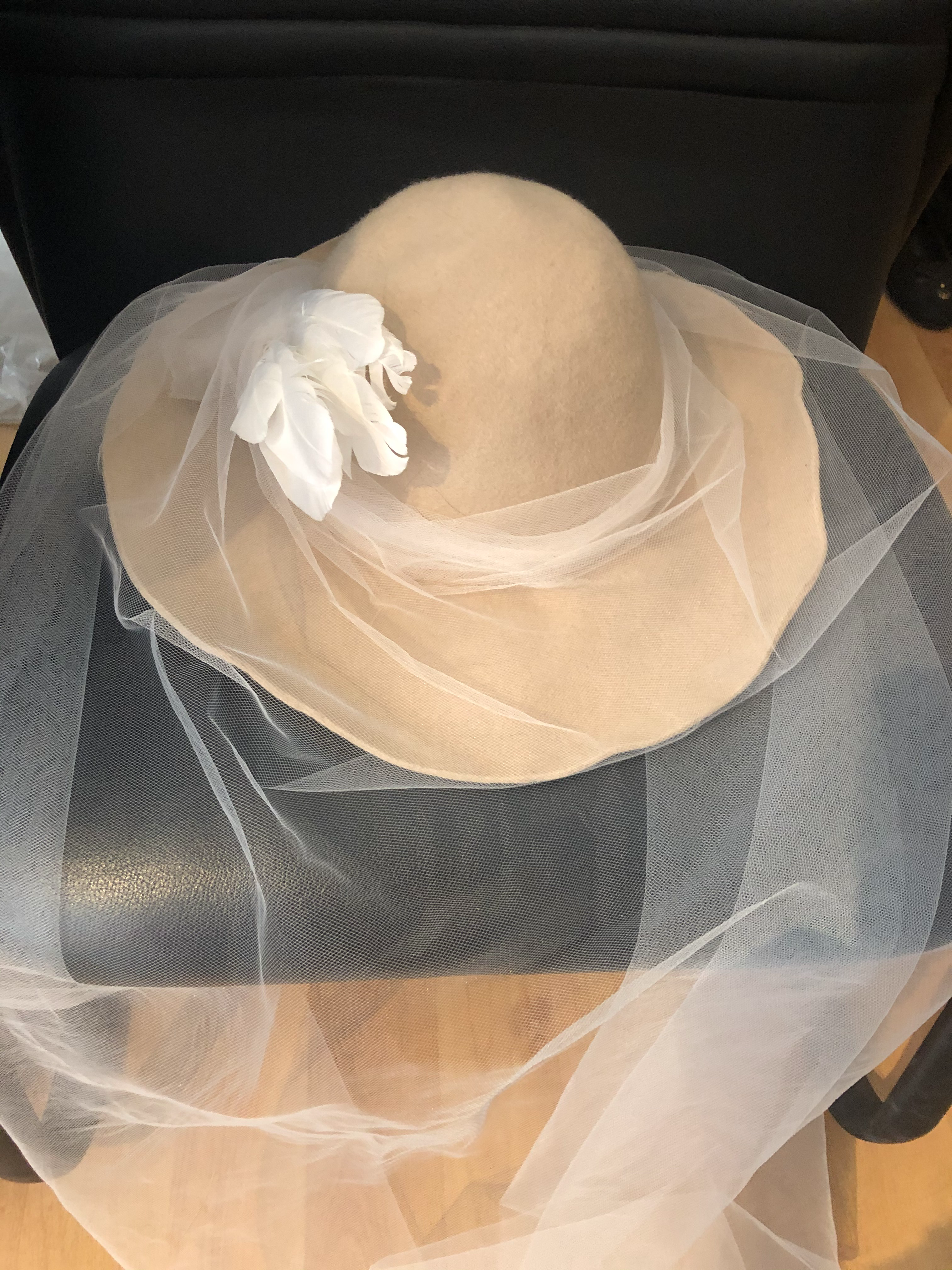 Large Brim Hat With Veil – Marya Duplaga Collections