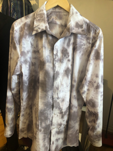 Unisex Tie Dyed Tuxedo Shirt